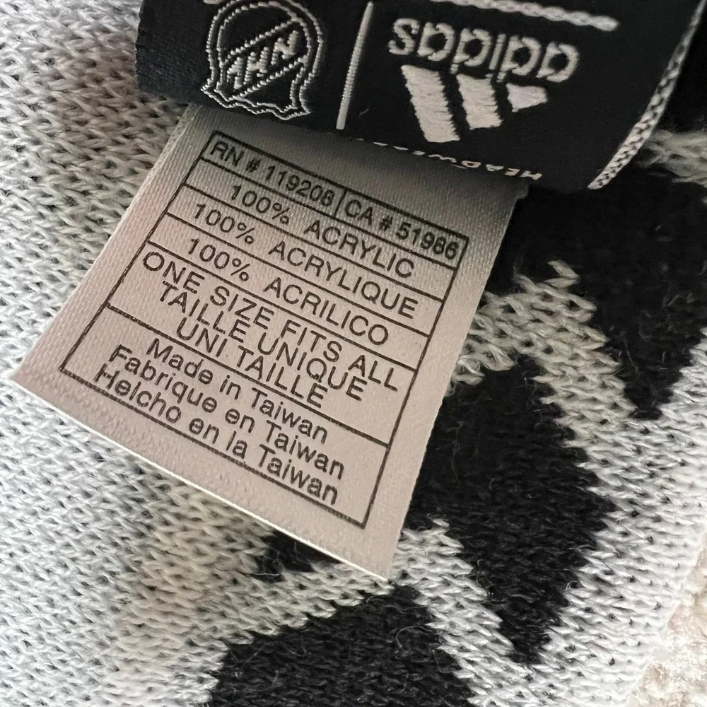 Adidas LA Kings NHL Knit Scarf Gray Black White Logo Fringe One Size